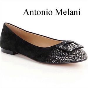 Antonio Melani black glitz ballet flats size 8.5